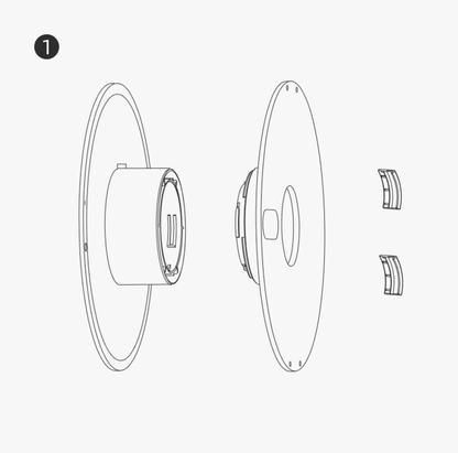 Bambu Lab Reusable Spool Mehrwegspule für Refill - Explosionszeichnung der Spule und ihrer Komponenten