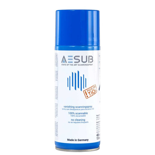 AESUB Scanspray Blue 400ml Mattierungsspray für 3D-Scan und einfaches Scannen auf Oberflächen.