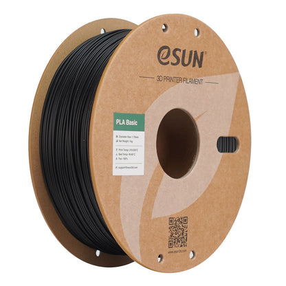 eSUN PLA-Basic 3D-Druck-Filament auf einer Spule, geeignet für zuverlässige Druckergebnisse.