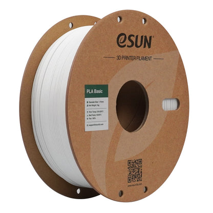 eSUN PLA-Basic 3D-Druck Filamentrolle in Weiß für zuverlässige 3D-Druckergebnisse.