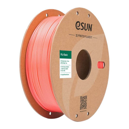 eSUN PLA-Basic 3D-Drucker Filament auf einer Spule in leuchtendem Orange für zuverlässige Druckergebnisse.