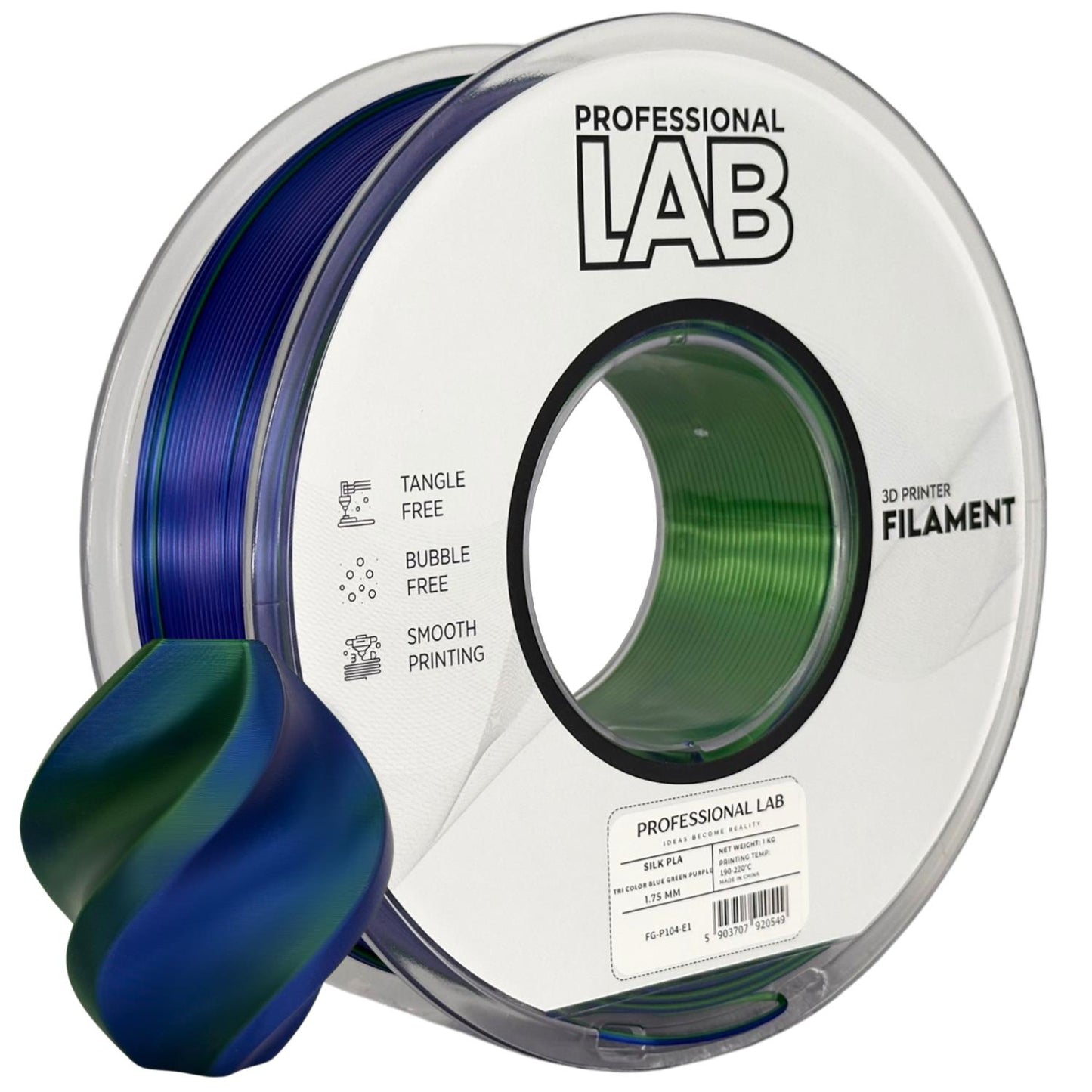 Professional Lab Silk PLA Tri Color Filament