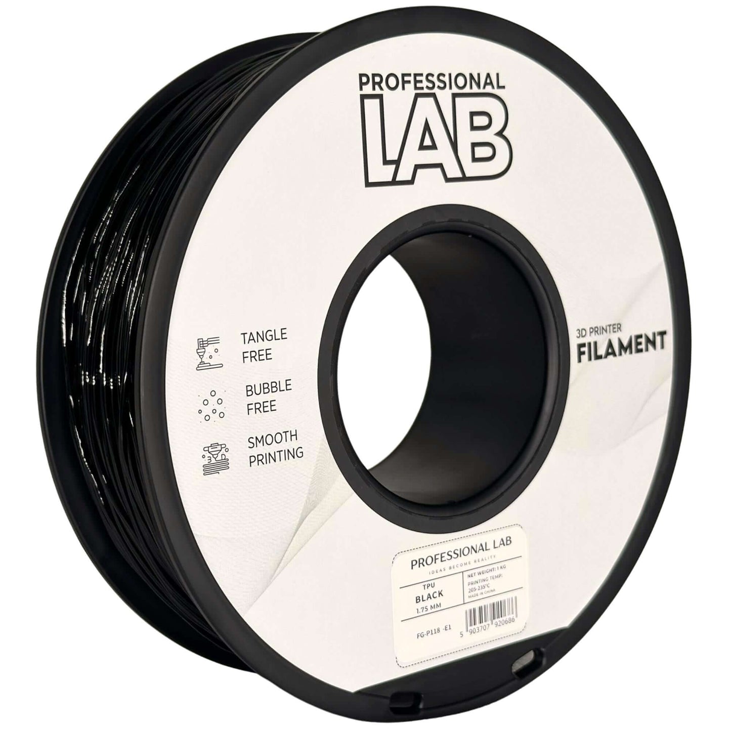Professional Lab TPU für flexible 3D-Druckteile – grünes 3D-Druckfilament auf Spule.