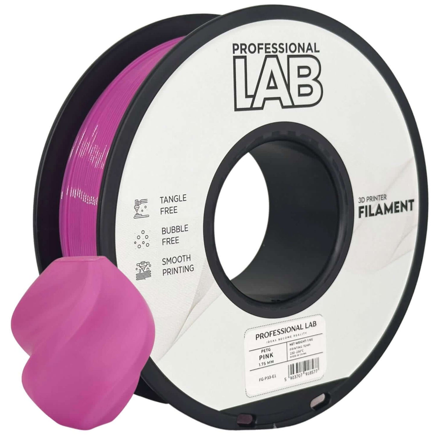 Professional Lab PETG für funktionale Druckteile, braunes 3D-Druck Filament auf der Rolle.