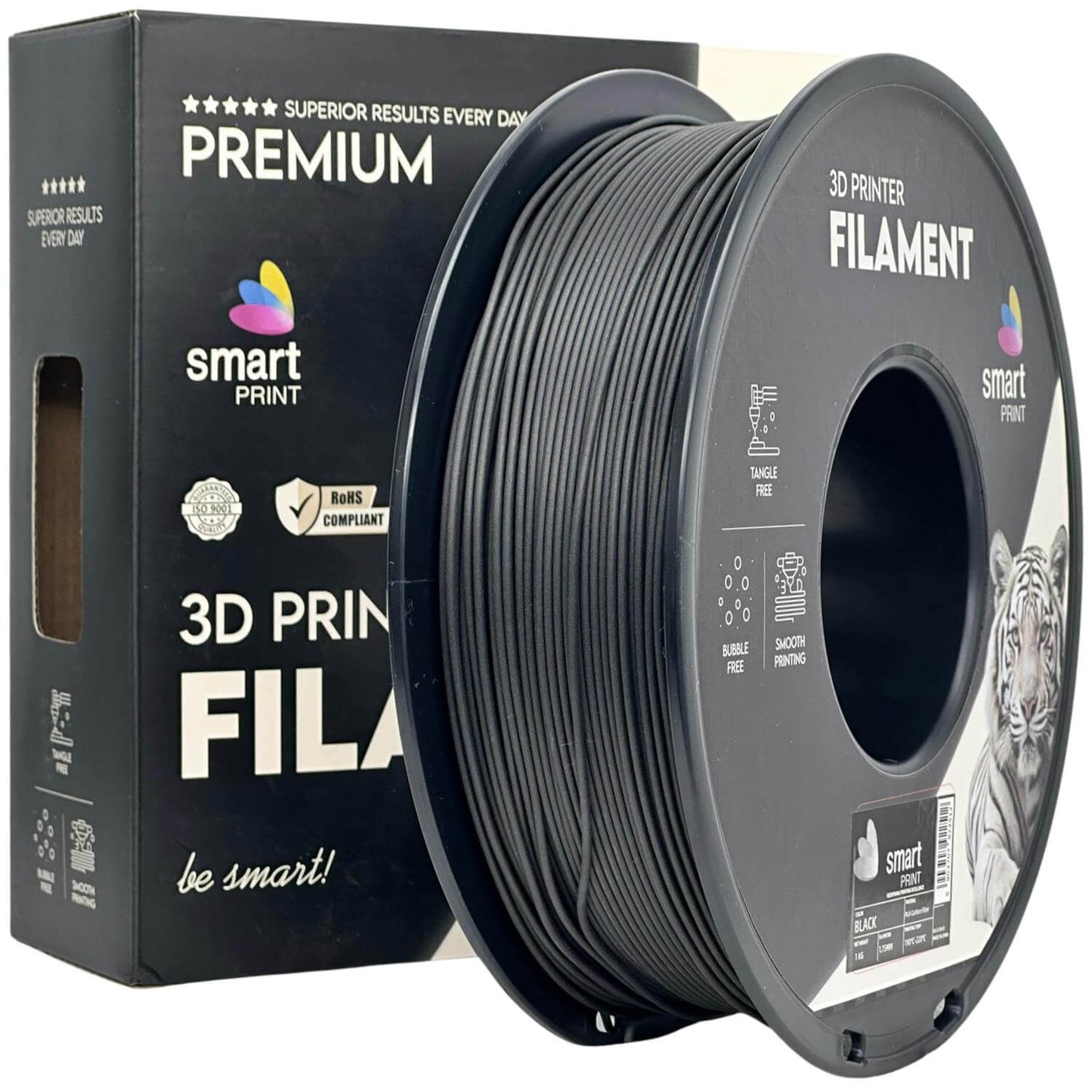 Smart Print PLA Carbon Fiber für formstabile Druckteile - 3D Drucker Filament auf Spule