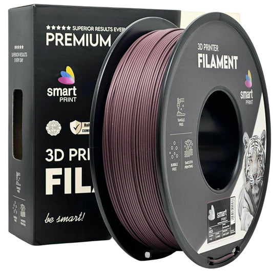 Smart Print PLA Carbon Fiber für formstabile Druckteile - 3D-Druck-Filament auf Rolle mit Verpackung.