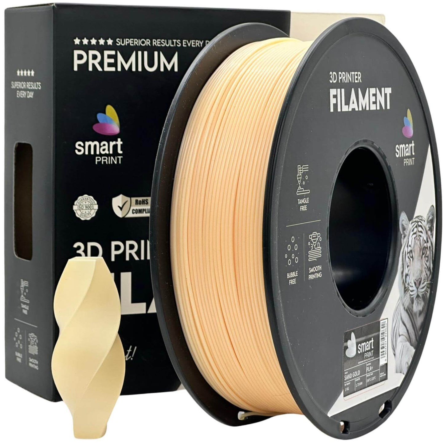 Smart Print PLA+ für stabile und belastbare Druckteile auf einer Spule, ideal für FDM-3D-Druck.