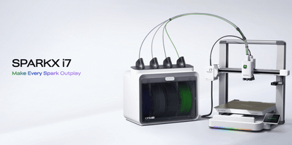 Creality SPARX i7 Color Combo 3D Drucker mit Vierfarb-Drucksystem und Automatisierung.
