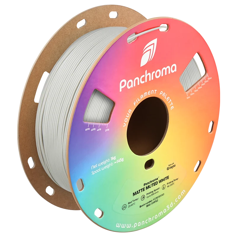 Polymaker Panchroma PLA Matte Filament in Muted White, Spule