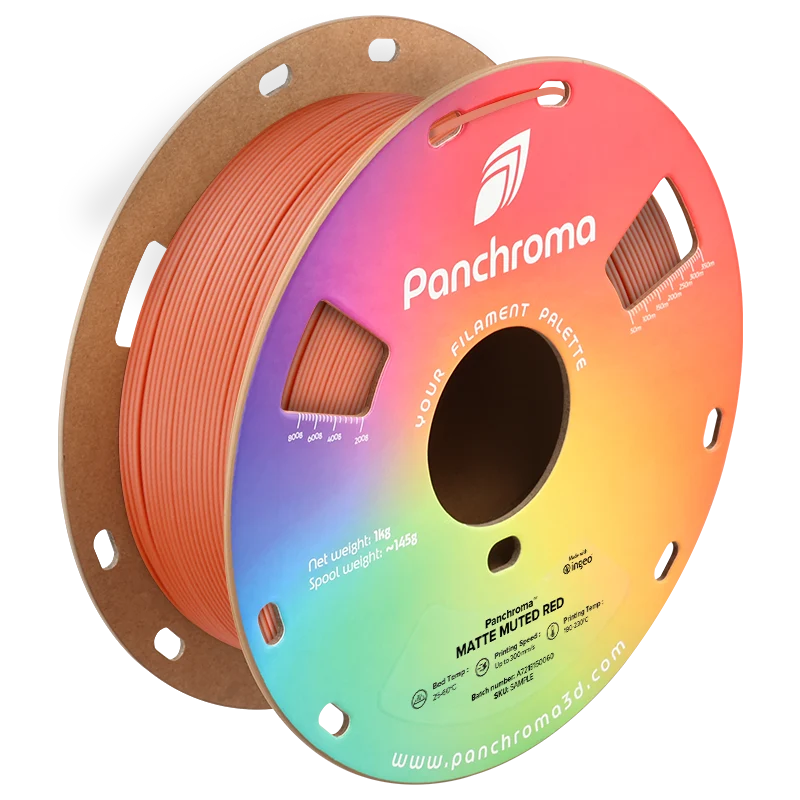 Polymaker Panchroma PLA Matte Filament in Muted Red, Spule