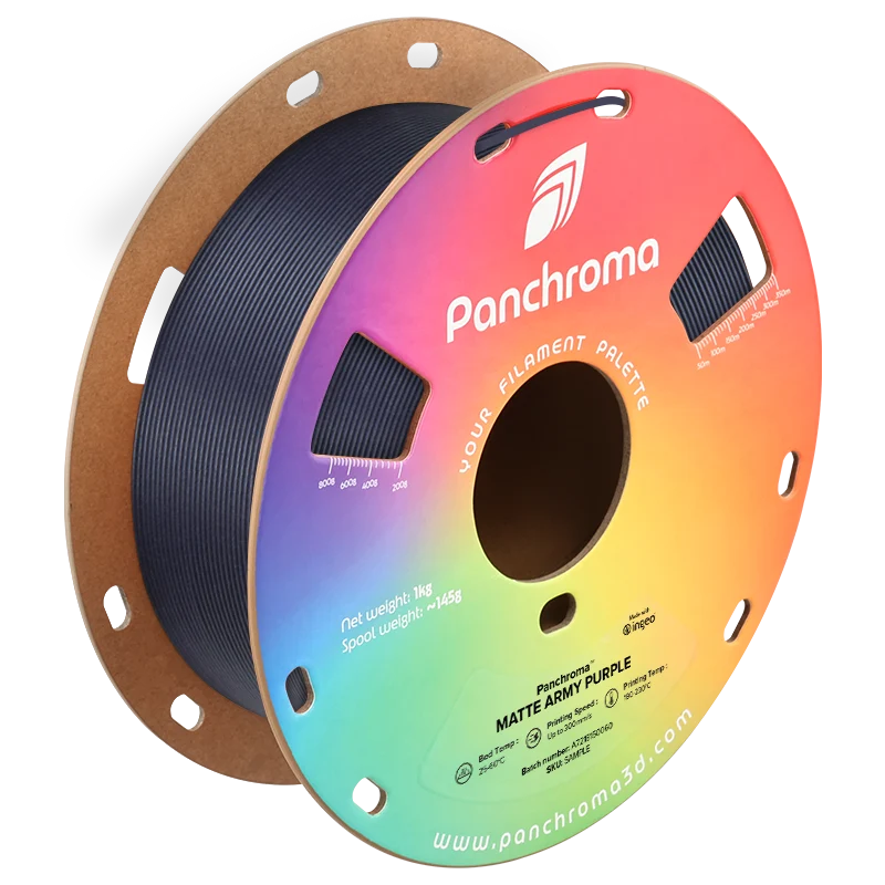 Polymaker Panchroma PLA Matte Filament in Army Purple, Spule
