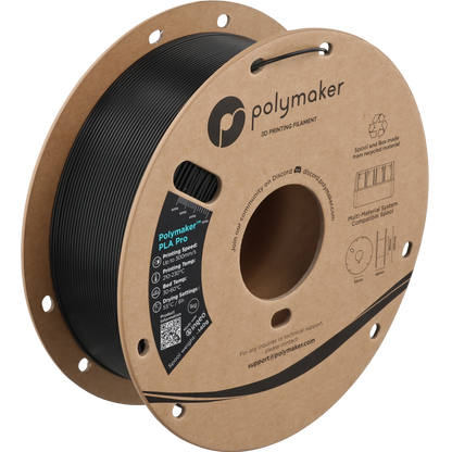 Polymaker PLA Pro Filament in Schwarz, 1,75 mm, 1-kg-Spule