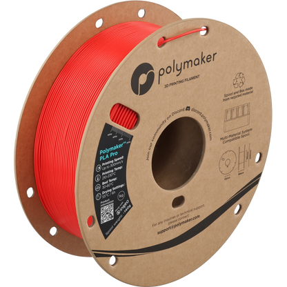 Polymaker PLA Pro Filament in Rot, 1,75 mm, 1-kg-Spule