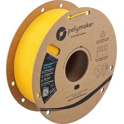 Polymaker PLA Pro Filament in Gelb, 1,75 mm, 1-kg-Spule