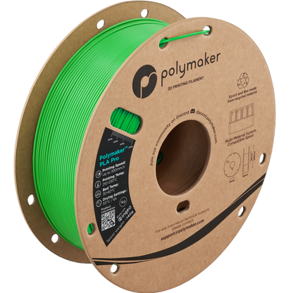 Polymaker PLA Pro Filament in Grün, 1,75 mm, 1-kg-Spule