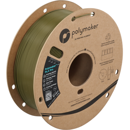 Polymaker PLA Pro Filament in Army Grün, 1,75 mm, 1-kg-Spule