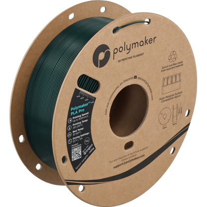 Polymaker PLA Pro Filament in Blaugrün, 1,75 mm, 1-kg-Spule