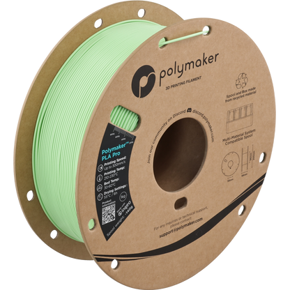 Polymaker PLA Pro Filament in Hellgrün, 1,75 mm, 1-kg-Spule