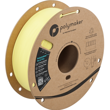 Polymaker PLA Pro Filament in Hellgelb, 1,75 mm, 1-kg-Spule