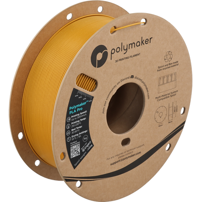 Polymaker PLA Pro Filament in Metallic Gold, 1,75 mm, 1-kg-Spule