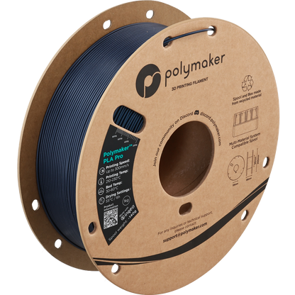 Polymaker PLA Pro Filament in Metallic Blau, 1,75 mm, 1-kg-Spule