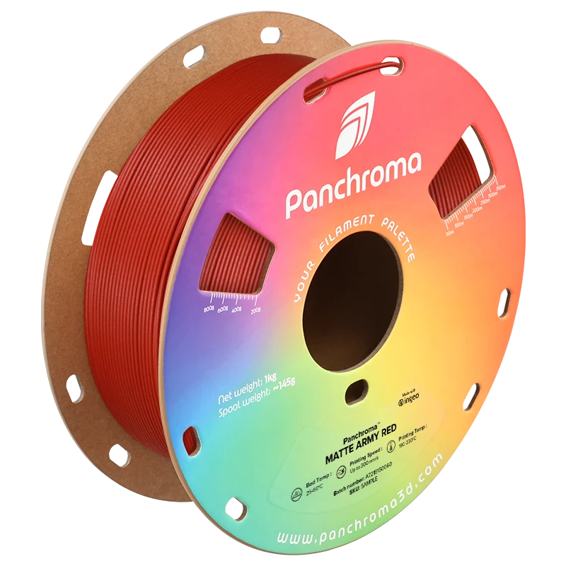 Polymaker Panchroma PLA Matte Filament in Army Red als Spule oder Refill, Ansicht 2