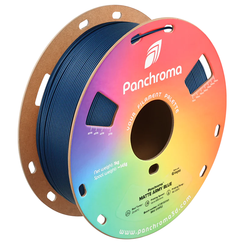 Polymaker Panchroma PLA Matte Filament in Army Blue, Spule