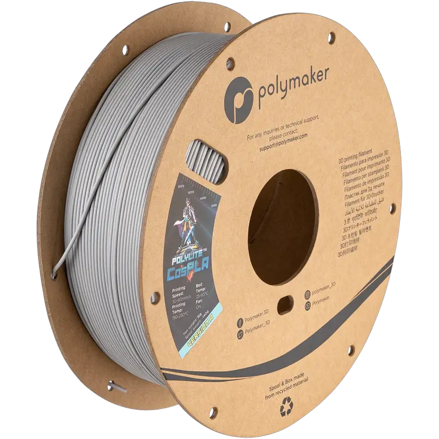 Polymaker PolyLite CosPLA – PLA-Filament auf einer Spule für Cosplay-Requisiten