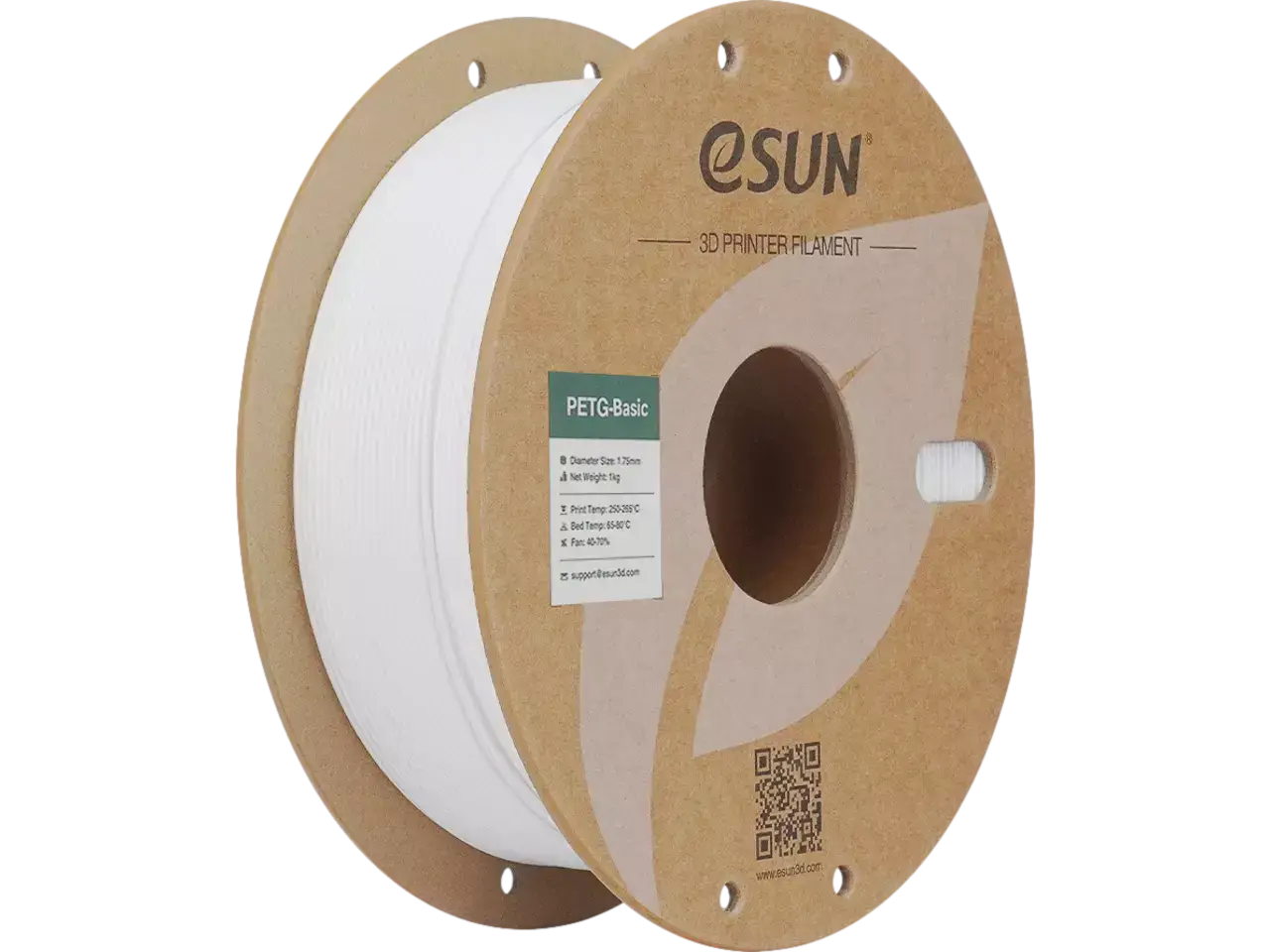 eSUN PETG-Basic 3D-Druck Filament auf einer Spule für robuste und formstabile Drucke.