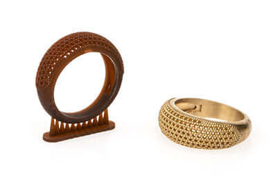 XYZprinting EEEZCAST+ RESIN 2 x 500 ml, 3D-druckbare Schmuckringe aus Photopolymerharz.